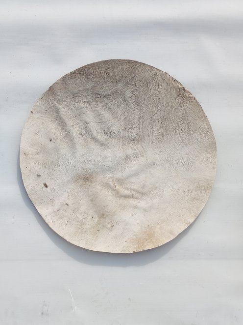 Piel de burro semigruesa con pelo para tambor dunun M
