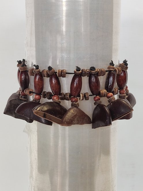 Sonajero de semillas africana - Pulsera sonajero Entada CRE16A