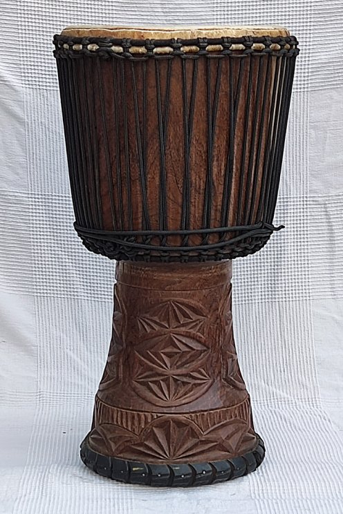 Djembé de Guinea con piel de vaca - Tambor djembe alta gama piel de becerro, piel de buey, piel de toro