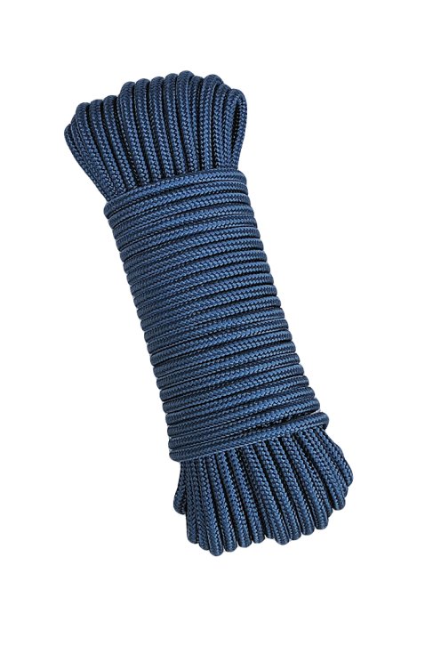 Cuerda tambor yembé reforzada PES 5 mm Azul denim 20 m