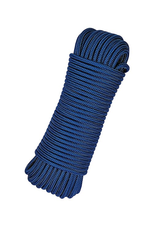 Cuerda trenzada con núcleo Ø5 mm azul regio 20 m - Cuerda para tambor djembé