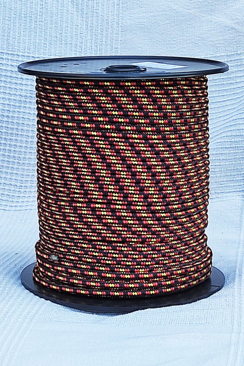 Driza 6 mm (tricolor, rojo / amarillo / rojo) - Cuerda tambor djembé 100 m