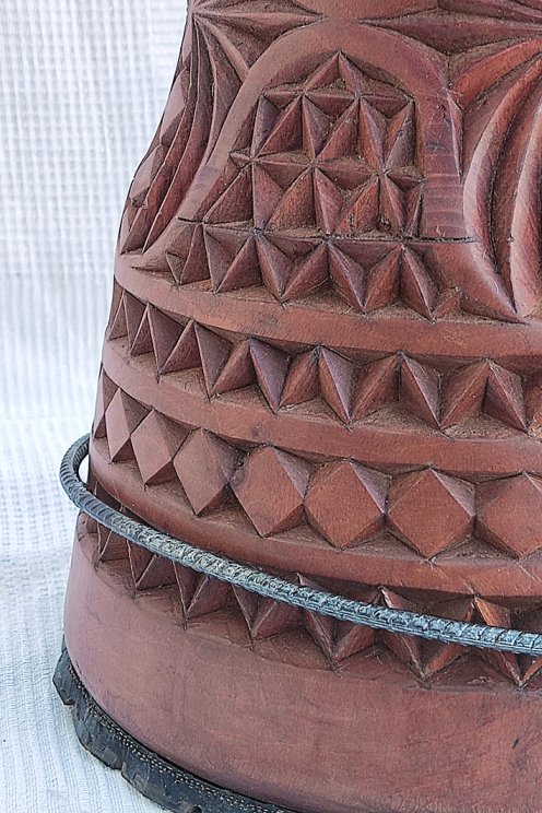 Cuerpo de djembé de Guinea de caoba (djala) - Djembe alta gama