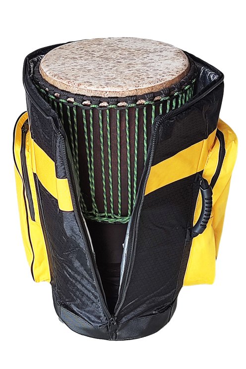 Funda para djembe Percussion Africaine calidad premium XL amarillo