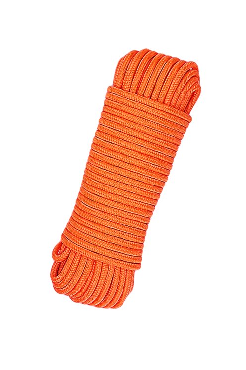 Cuerda trenzada con núcleo Ø5 mm naranja neón 20 m - Cuerda para tambor djembé