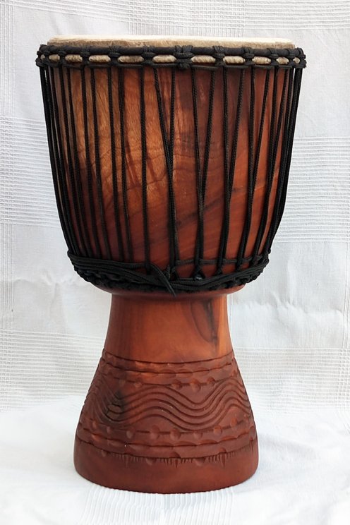 Venta de djembe - Tambor djembe de Mali grande de caoba
