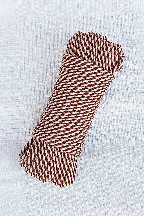 Driza djembé 5 mm hélice burdeos beige para tambor djembé