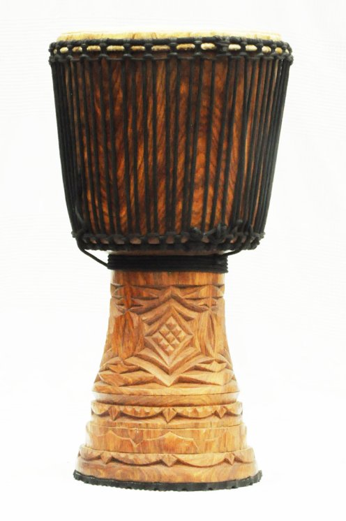 Djembé de Guinea con piel de vaca - Tambor djembe alta gama piel de becerro, piel de buey, piel de toro