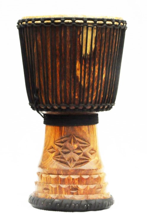 Djembé de Guinea con piel de vaca - Tambor djembe alta gama piel de becerro, piel de buey, piel de toro