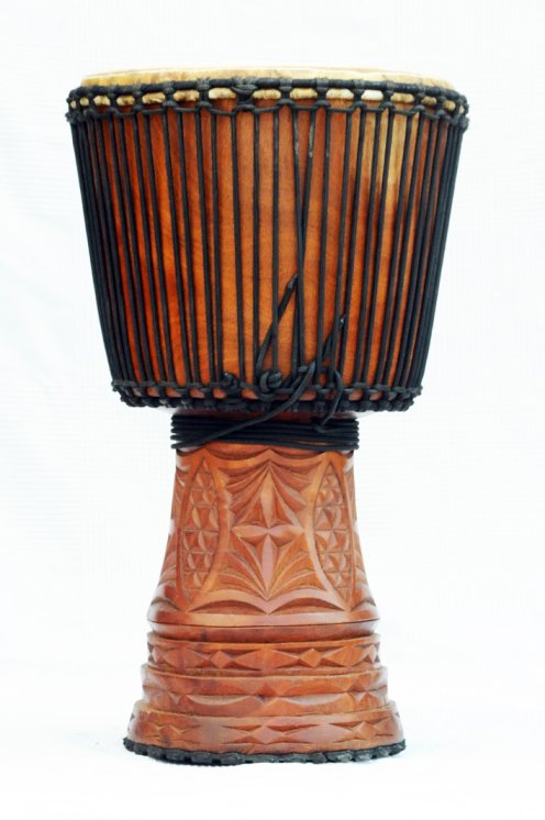 Djembé de Guinea con piel de vaca - Tambor djembe alta gama piel de becerro, piel de buey, piel de toro