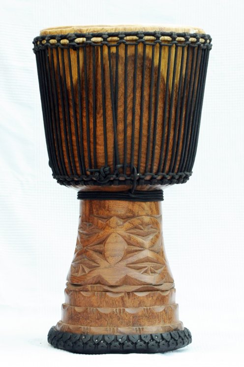 Djembé de Guinea con piel de vaca - Tambor djembe alta gama piel de becerro, piel de buey, piel de toro