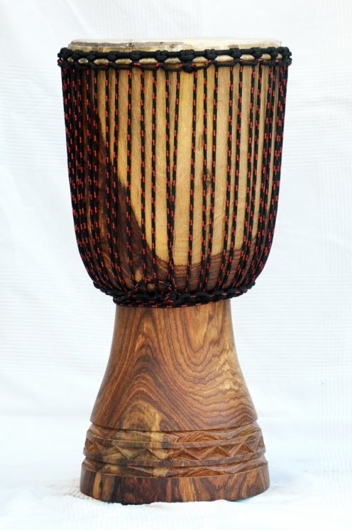 Djembe profesional con piel de vaca - Tambor djembe de Malí Top grande en rosewood grande