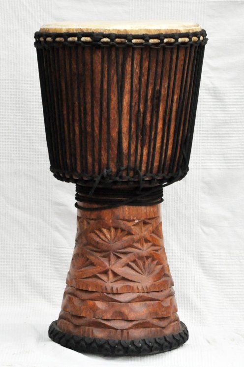 Djembé de Guinea con piel de vaca - Tambor djembe alta gama piel de becerro, piel de buey, piel de toro