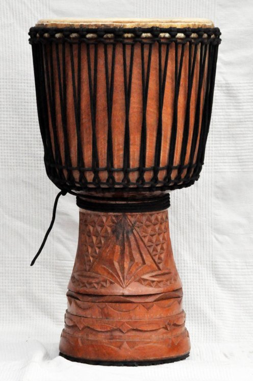 Djembé de Guinea con piel de vaca - Tambor djembe alta gama piel de becerro, piel de buey, piel de toro