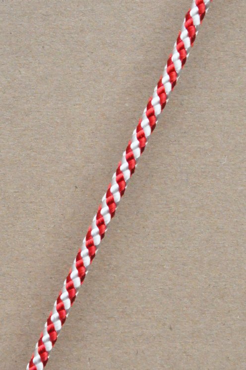 Driza djembé Ø5 mm (hélice, rojo / blanco, 100 m) - Cuerda para djembe tambor