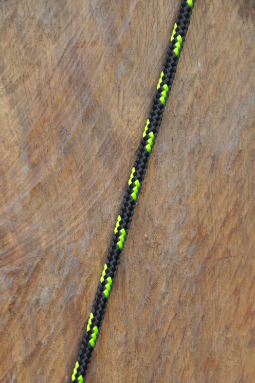 Cuerda de alpinismo para djembé Ø4 mm negra / amarilla flúor - Cuerda djembe tambor