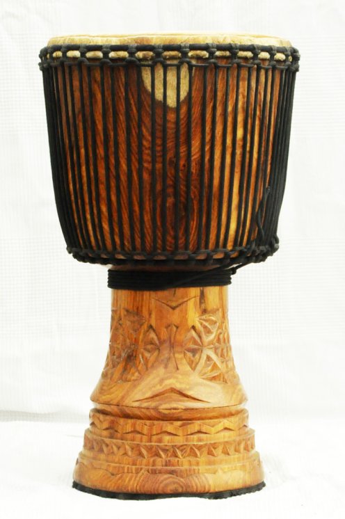 Djembé de Guinea con piel de vaca - Tambor djembe alta gama piel de becerro, piel de buey, piel de toro