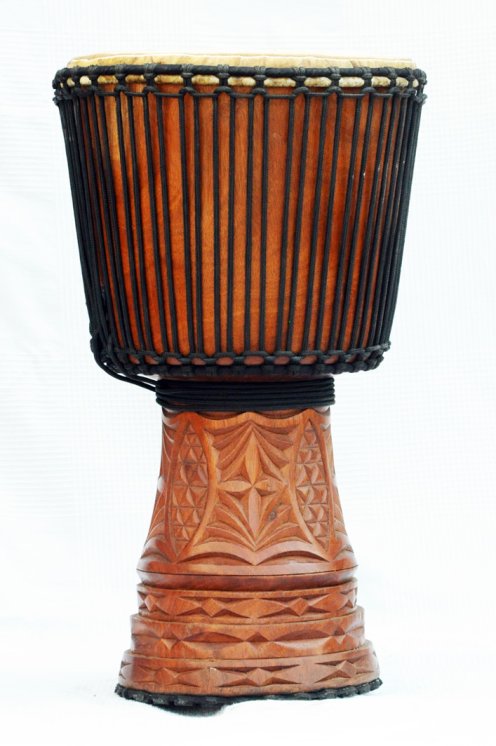 Djembé de Guinea con piel de vaca - Tambor djembe alta gama piel de becerro, piel de buey, piel de toro