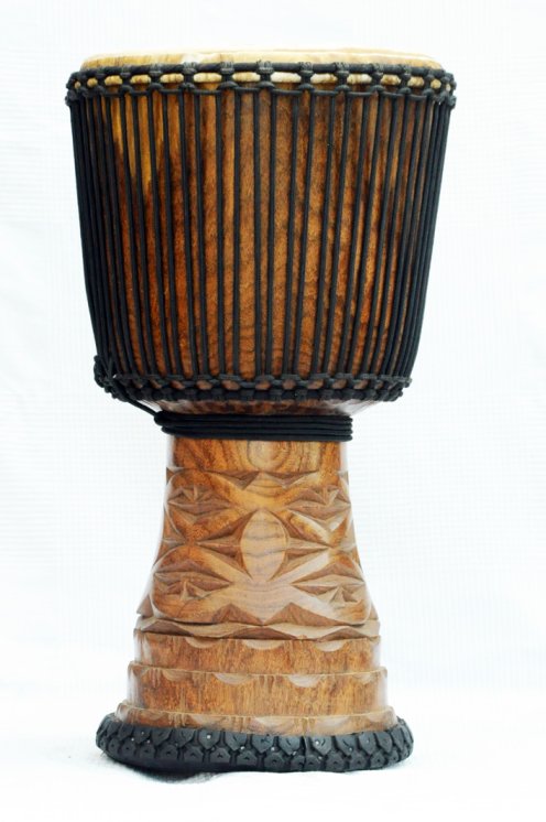 Djembé de Guinea con piel de vaca - Tambor djembe alta gama piel de becerro, piel de buey, piel de toro