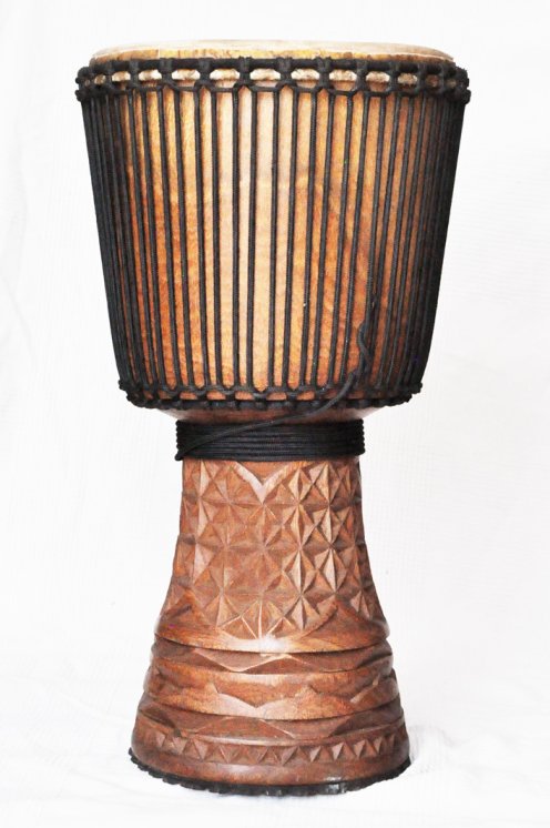 Djembé de Guinea con piel de vaca - Tambor djembe alta gama piel de becerro, piel de buey, piel de toro