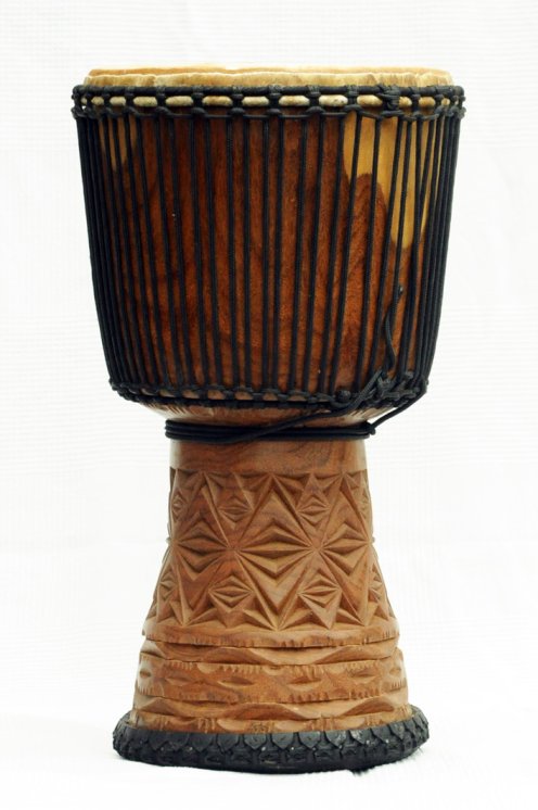 Djembé de Guinea con piel de vaca - Tambor djembe alta gama piel de becerro, piel de buey, piel de toro
