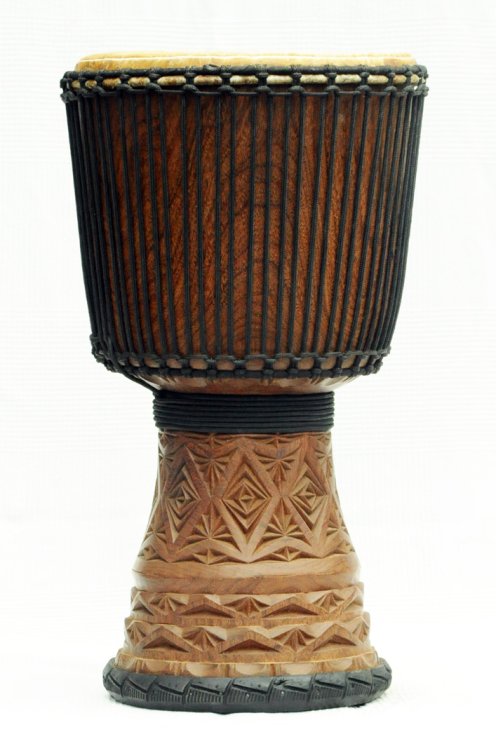 Djembé de Guinea con piel de vaca - Tambor djembe alta gama piel de becerro, piel de buey, piel de toro