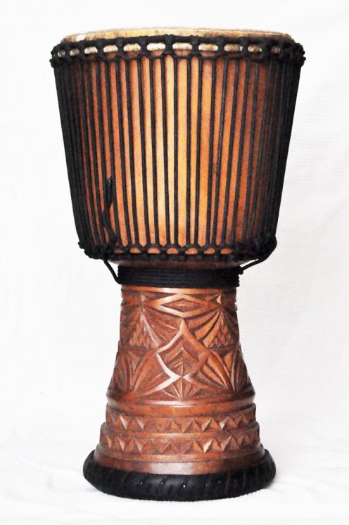 Djembé de Guinea con piel de vaca - Tambor djembe alta gama piel de becerro, piel de buey, piel de toro
