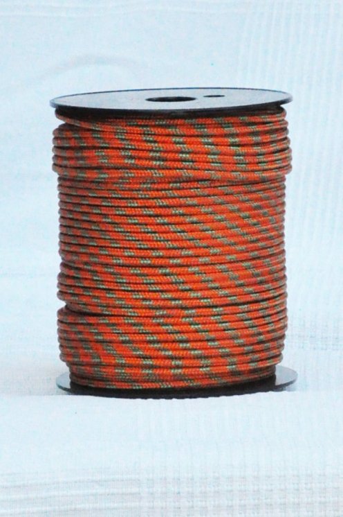 Cuerda tambor yembé reforzada PES 4 mm Cobre/ Verde 100 m