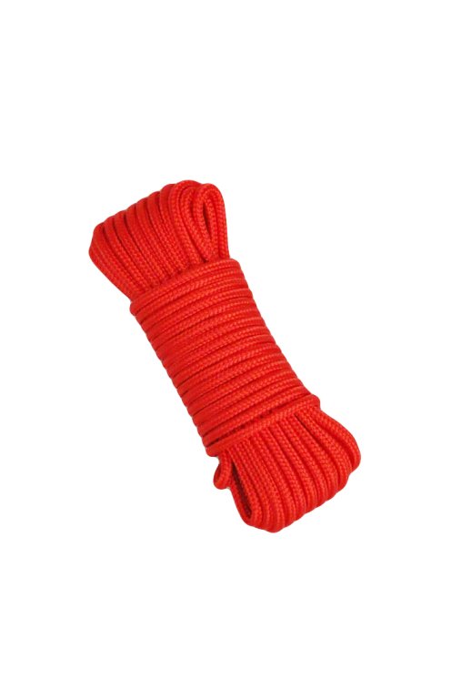 Cuerda tambor yembé reforzada PES 4 mm Rojo 10 m