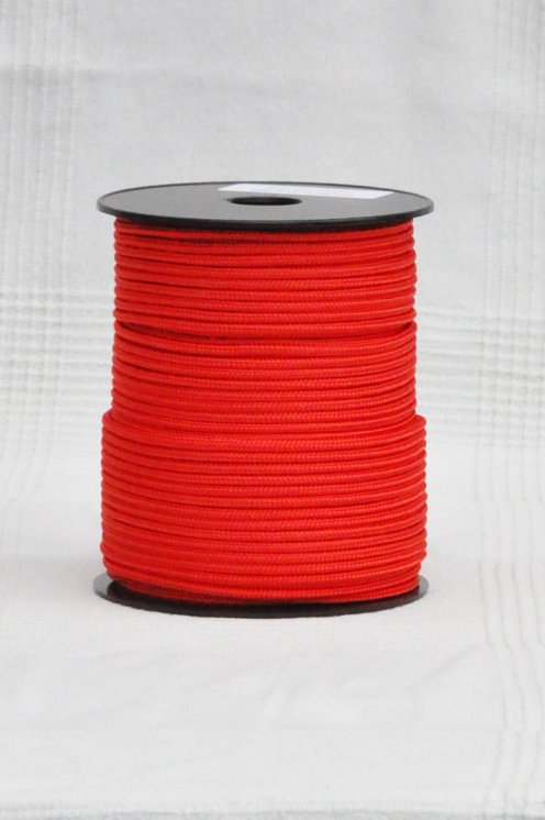 Cuerda tambor yembé reforzada PES 4 mm Rojo 100 m