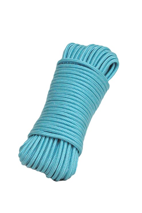 Cuerda tambor yembé reforzada PES 5 mm Azul pastel 20 m