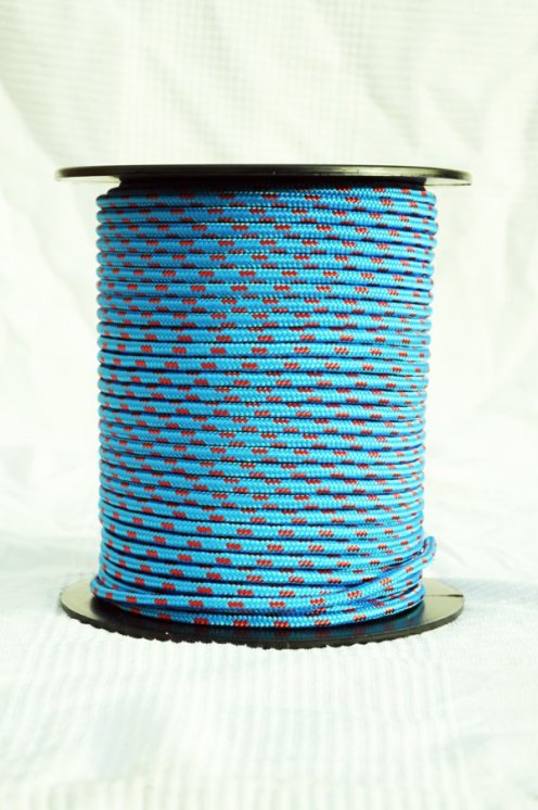 Cuerda yembé reforzada PES 6 mm Azul / rojo 100 m