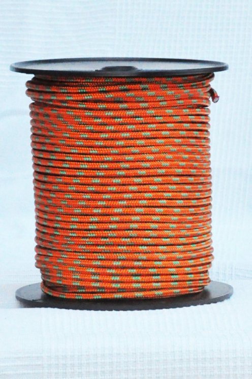 Cuerda yembé reforzada PES 6 mm Cobre/ verde 100 m