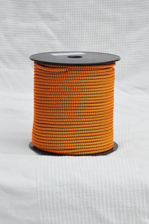 Driza djembé Ø5 mm (espina de pez, naraja neón / verde, 100 m) - Cuerda para djembe tambor