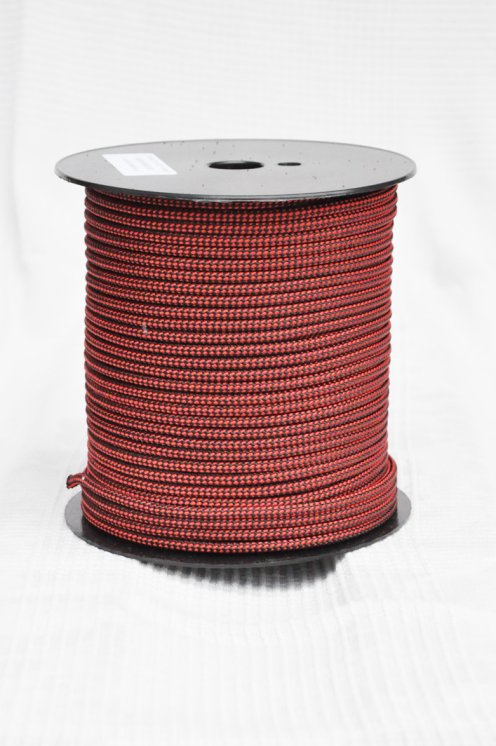 Driza djembé Ø5 mm (damero, rojo / negro, 100 m) - Cuerda para djembe tambor