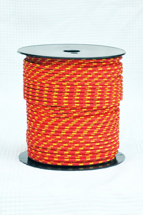 Driza djembé Ø5 mm (rojo / amarillo girasol, 100 m) - Cuerda para djembe tambor