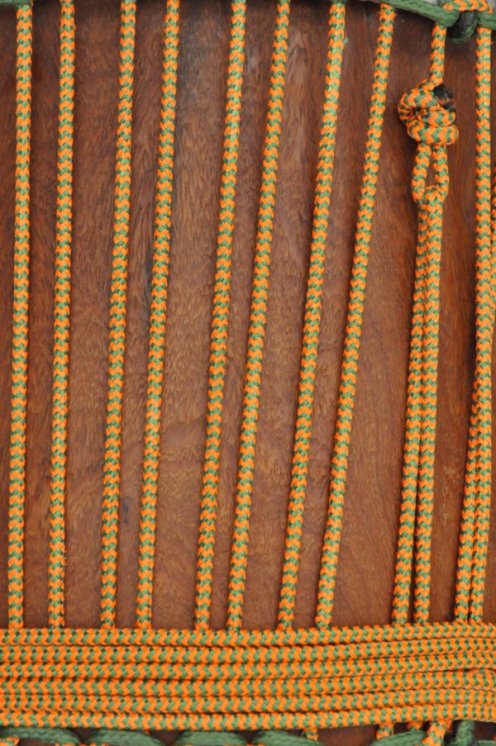 Driza djembé Ø5 mm (espina de pez, naraja neón / verde, 100 m) - Cuerda para djembe tambor