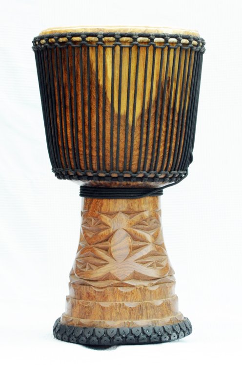 Djembé de Guinea con piel de vaca - Tambor djembe alta gama piel de becerro, piel de buey, piel de toro