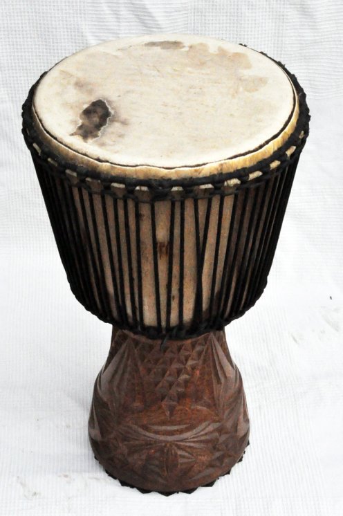 Djembé de Guinea con piel de vaca - Tambor djembe alta gama piel de becerro, piel de buey, piel de toro