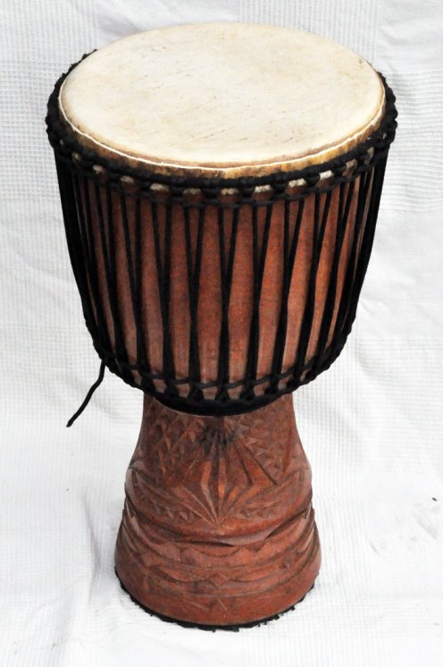 Djembé de Guinea con piel de vaca - Tambor djembe alta gama piel de becerro, piel de buey, piel de toro