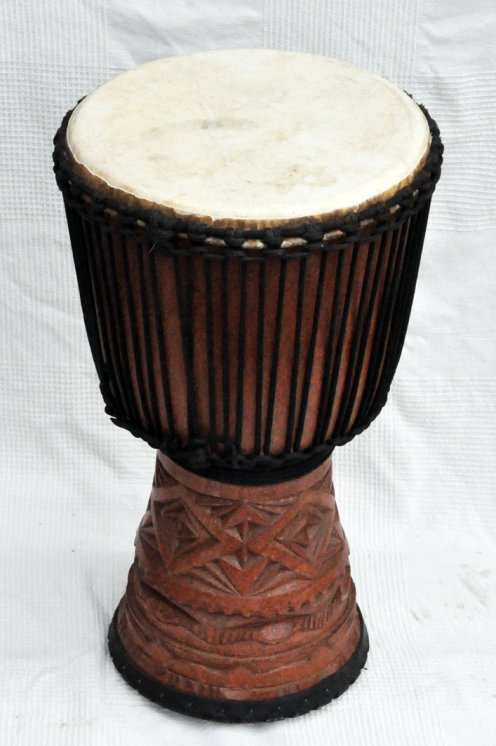 Djembé de Guinea con piel de vaca - Tambor djembe alta gama piel de becerro, piel de buey, piel de toro