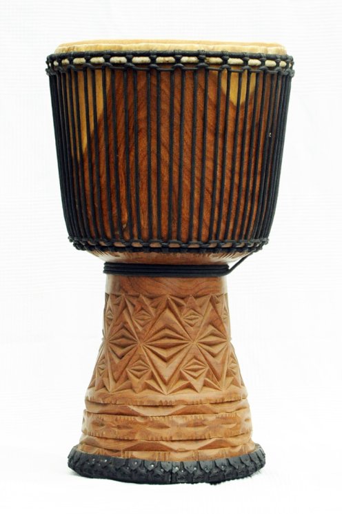 Djembé de Guinea con piel de vaca - Tambor djembe alta gama piel de becerro, piel de buey, piel de toro