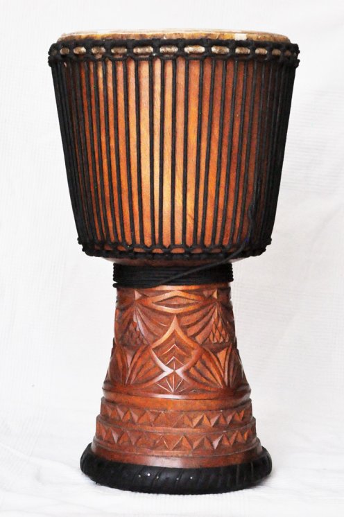 Djembé de Guinea con piel de vaca - Tambor djembe alta gama piel de becerro, piel de buey, piel de toro