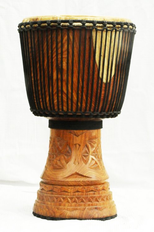 Djembé de Guinea con piel de vaca - Tambor djembe alta gama piel de becerro, piel de buey, piel de toro