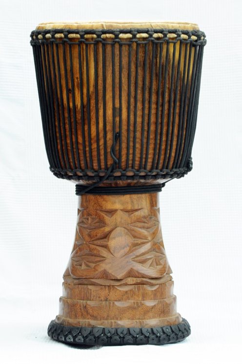 Djembé de Guinea con piel de vaca - Tambor djembe alta gama piel de becerro, piel de buey, piel de toro