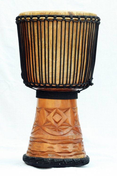 Djembé de Guinea con piel de vaca - Tambor djembe alta gama piel de becerro, piel de buey, piel de toro