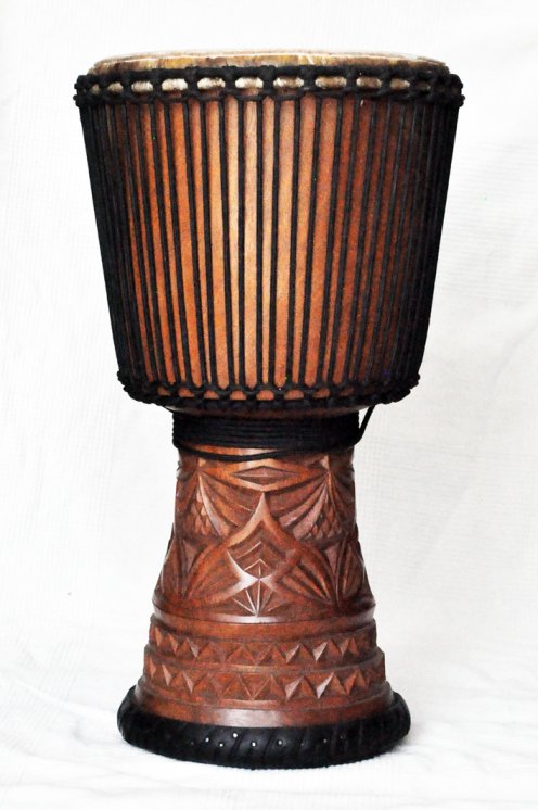 Djembé de Guinea con piel de vaca - Tambor djembe alta gama piel de becerro, piel de buey, piel de toro