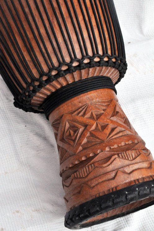 Djembé de Guinea con piel de vaca - Tambor djembe alta gama piel de becerro, piel de buey, piel de toro