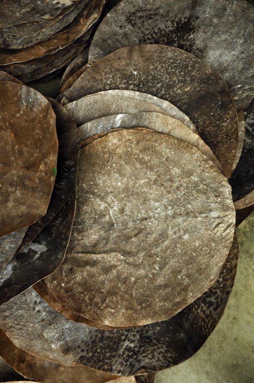 Corte de piel de cabra para djembé esquilada gruesa - Cuero djembe tambor