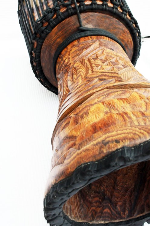 Djembé de Guinea con piel de vaca - Tambor djembe alta gama piel de becerro, piel de buey, piel de toro